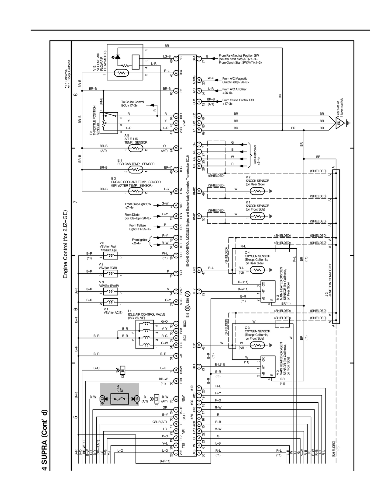 4 Supra (Cont. d) — MK4 Supra Overall Electrical Wiring Diagram wiring diagram, page 10