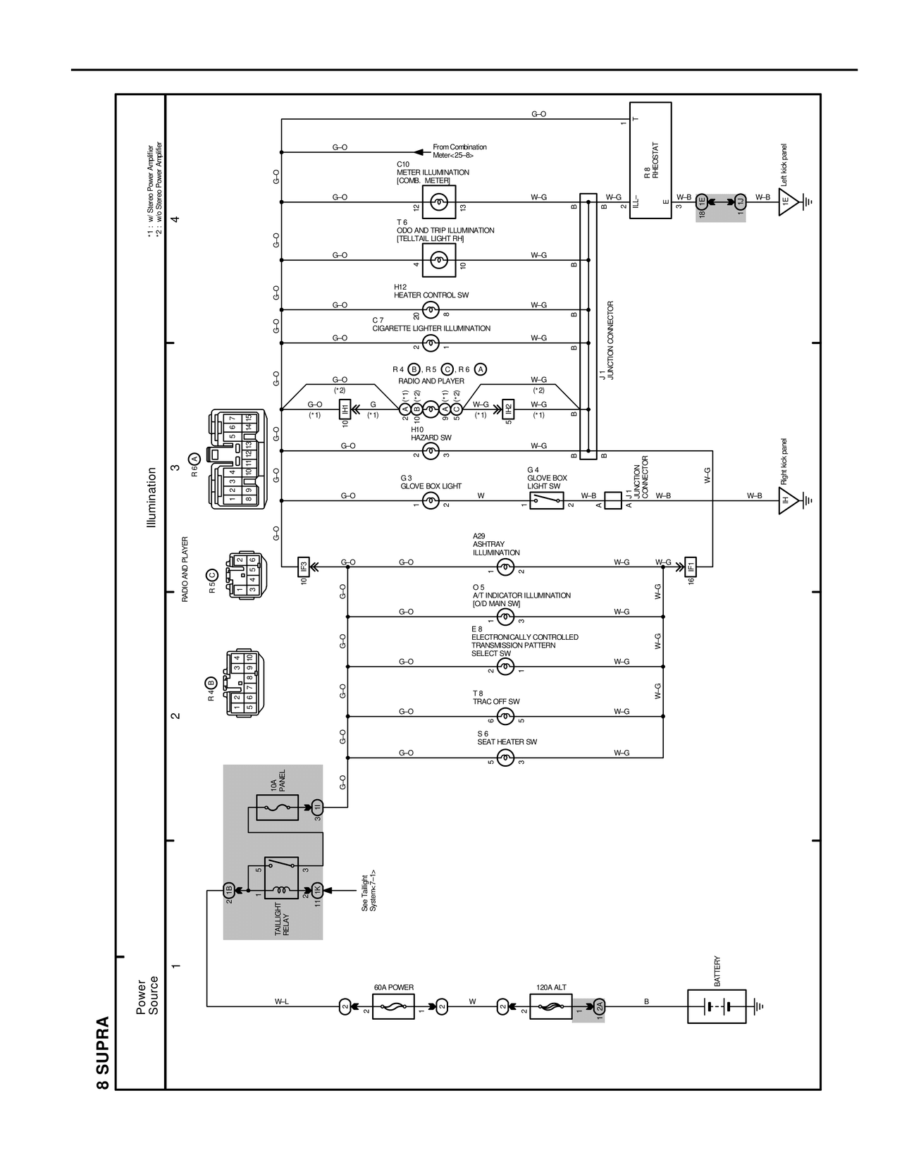 Overall Electrical Wiring Diagram — MK4 Supra Overall Electrical Wiring Diagram wiring diagram, page 14