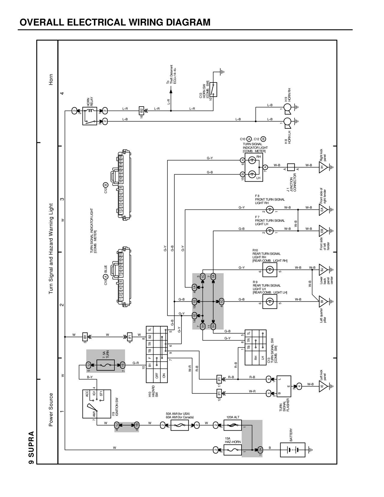 Overall Electrical Wiring Diagram — MK4 Supra Overall Electrical Wiring Diagram wiring diagram, page 15