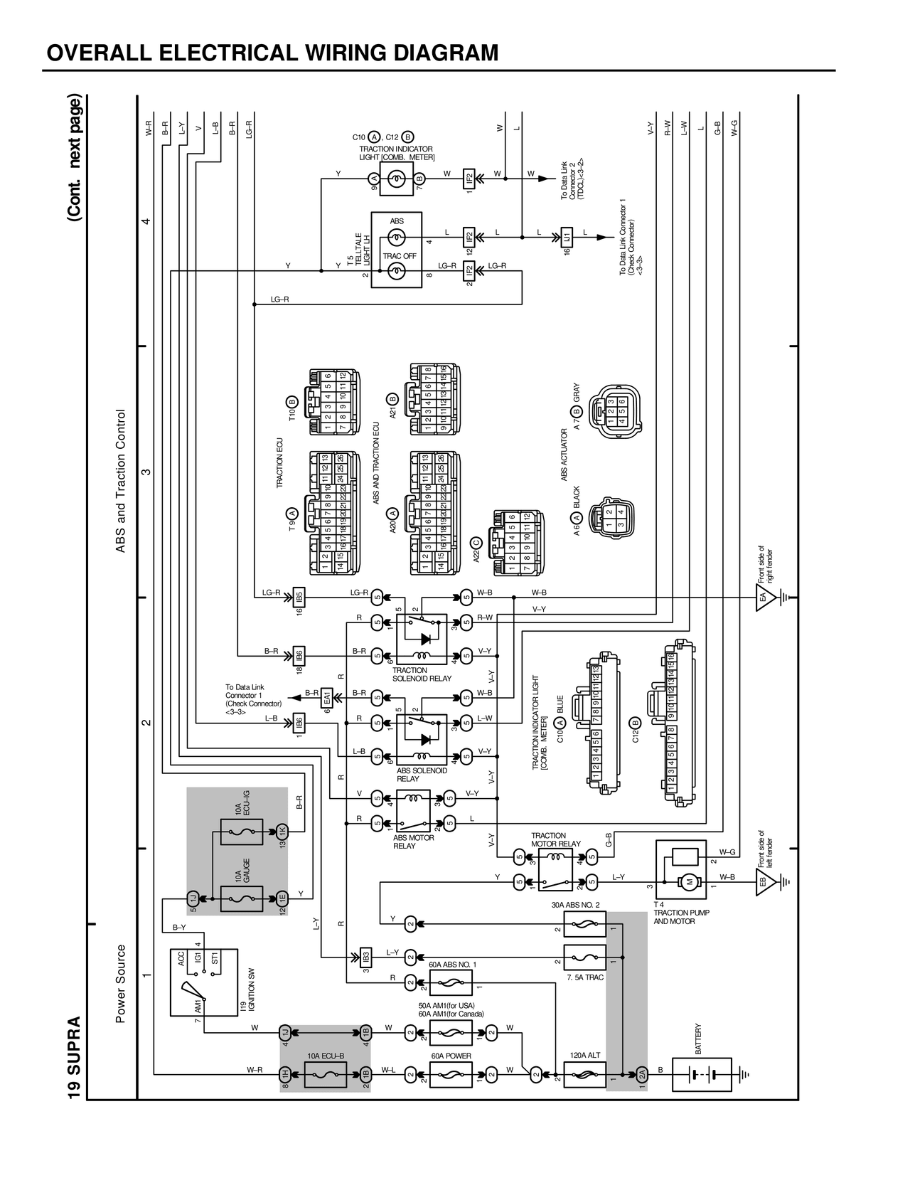 Overall Electrical Wiring Diagram — MK4 Supra Overall Electrical Wiring Diagram wiring diagram, page 27