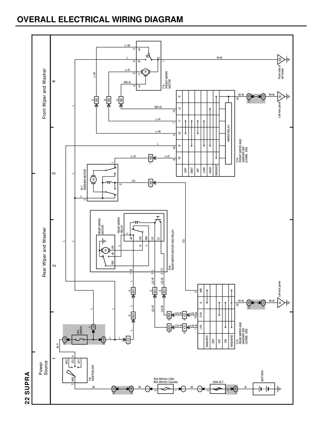 Overall Electrical Wiring Diagram — MK4 Supra Overall Electrical Wiring Diagram wiring diagram, page 31