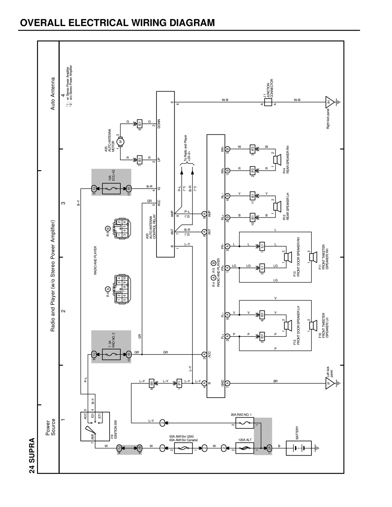 Overall Electrical Wiring Diagram — MK4 Supra Overall Electrical Wiring Diagram wiring diagram, page 33