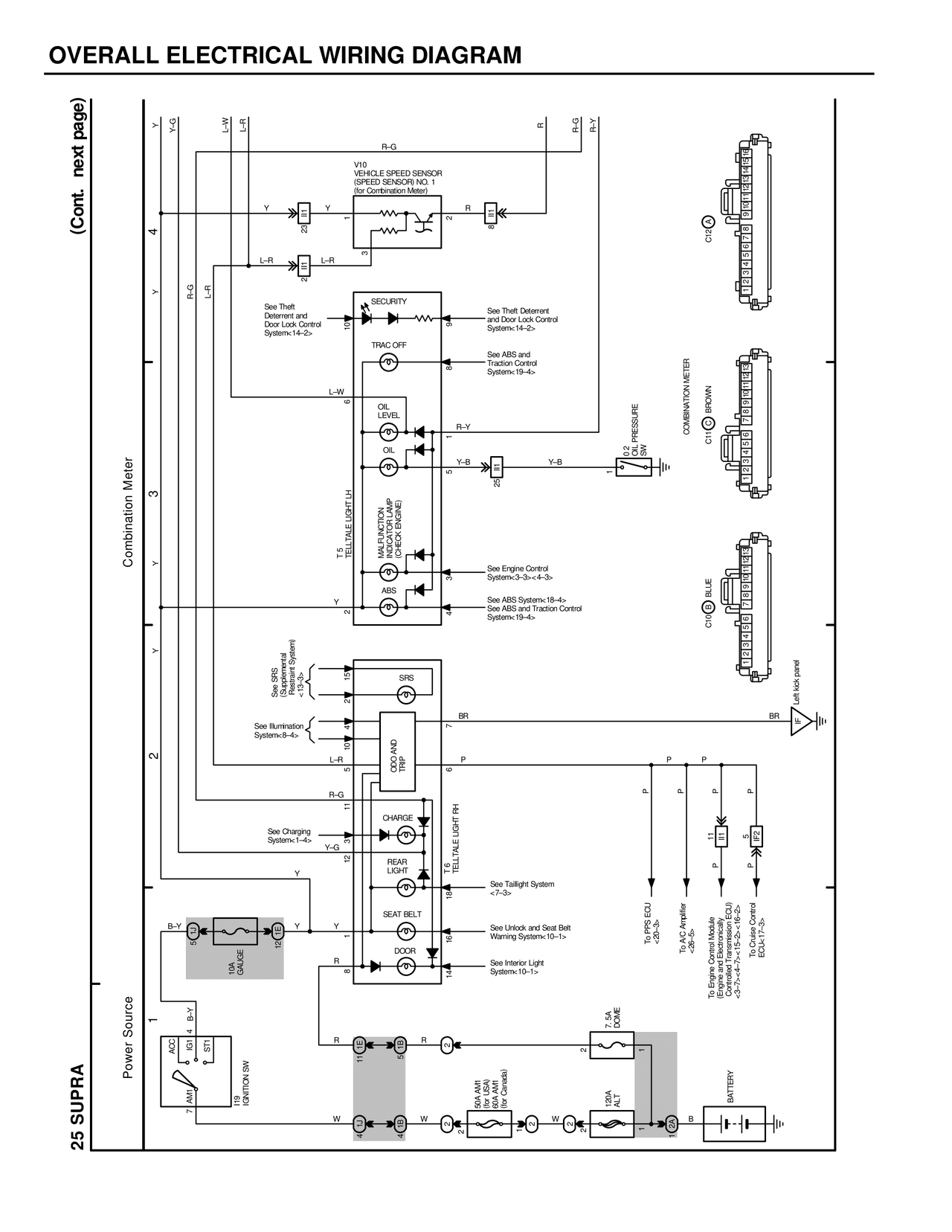 25 Supra — MK4 Supra Overall Electrical Wiring Diagram wiring diagram, page 35