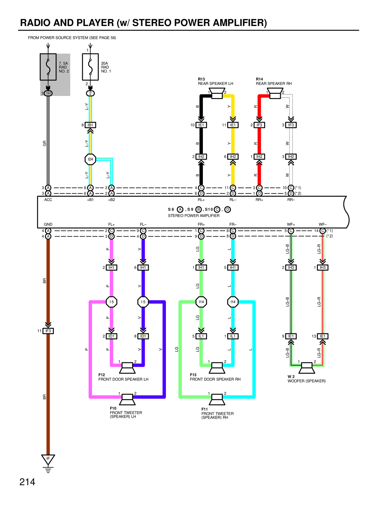 Radio and Player — MK4 Supra Radio and Player wiring diagram, page 1