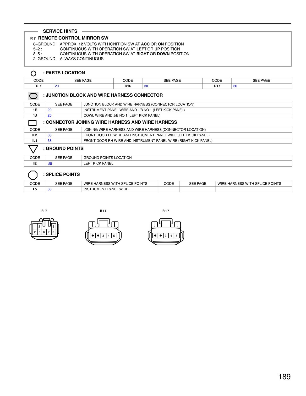 R7 Remote Control Mirror Sw — MK4 Supra Remote Control Mirror wiring diagram, page 2