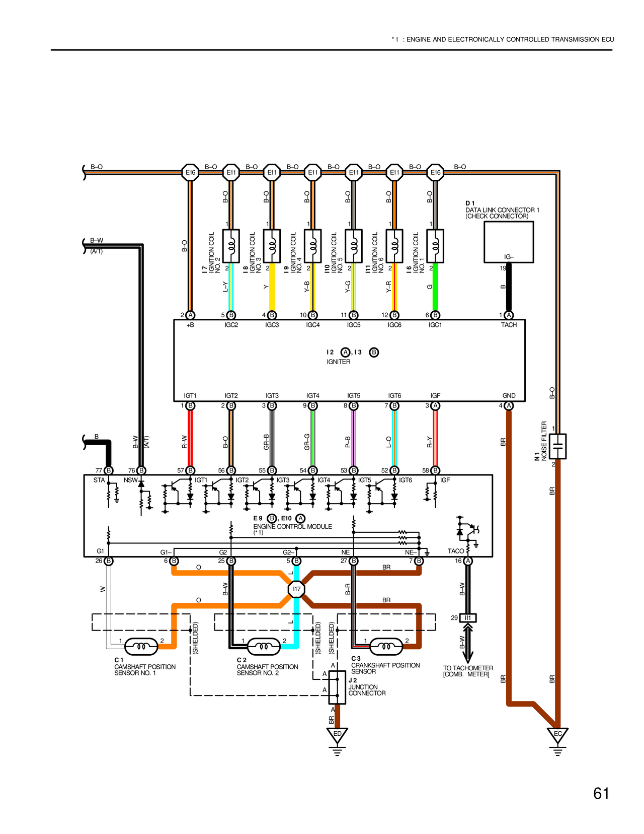 Starting and Ignition — MK4 Supra Starting and Ignition wiring diagram, page 2