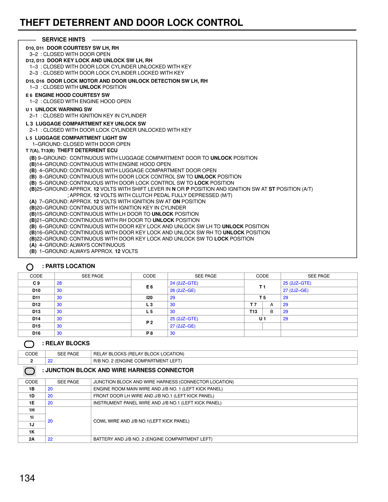 Theft Deterrent and Door Lock Control — MK4 Supra Theft Deterrent and Door Lock Control wiring diagram, page 5