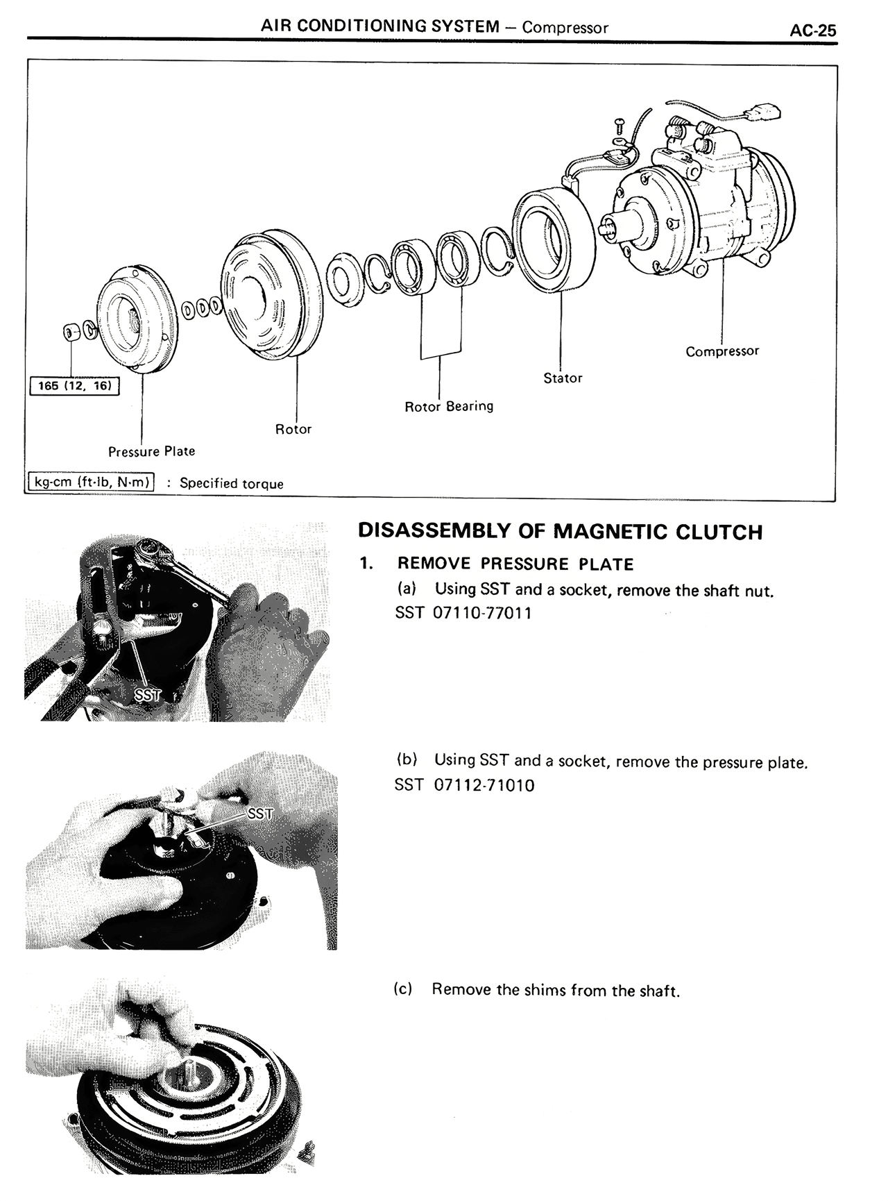Disassembly of Magnetic Clutch — MK2 Supra Air Conditioning System, page 25