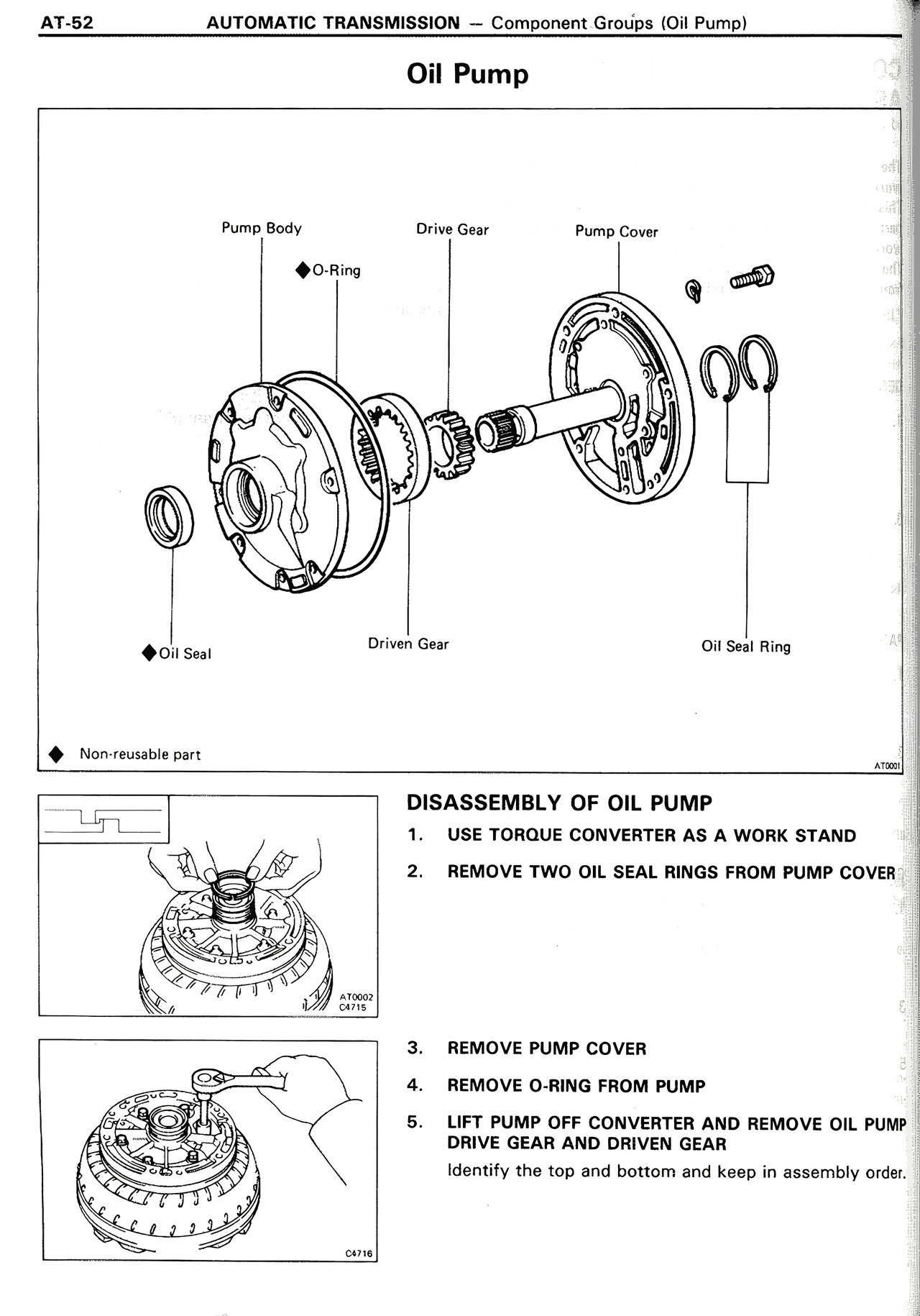 Oil Pump — MK2 Supra Automatic Transmission, page 52