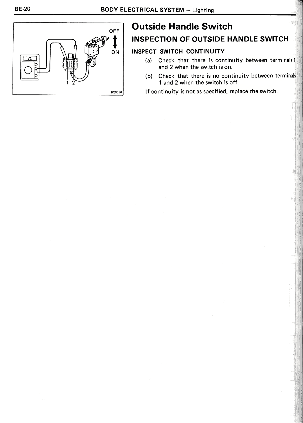 Outside Handle Switch — MK2 Supra Body Electrical System, page 20