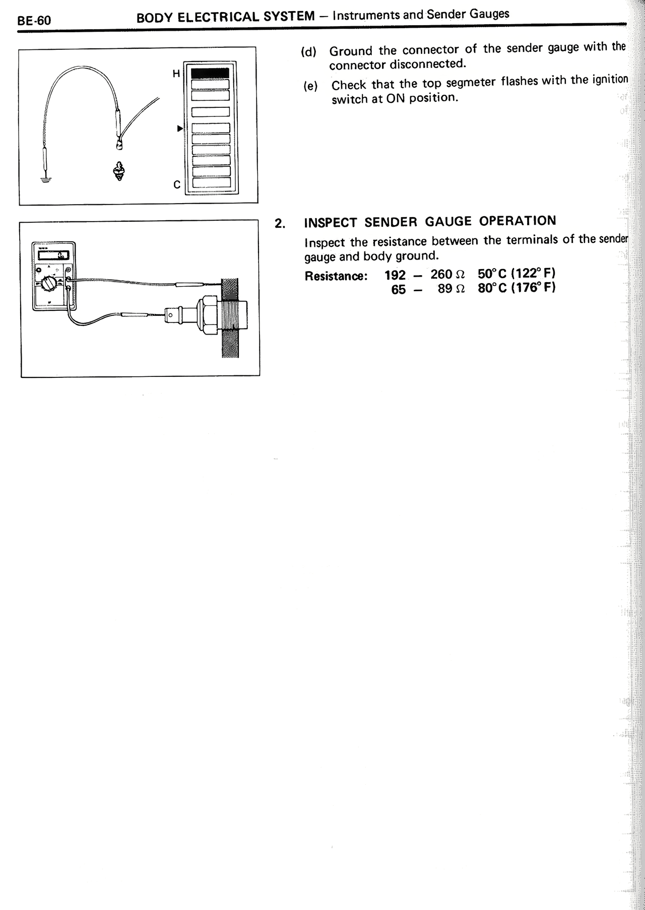 Body Electrical System — MK2 Supra Body Electrical System, page 60