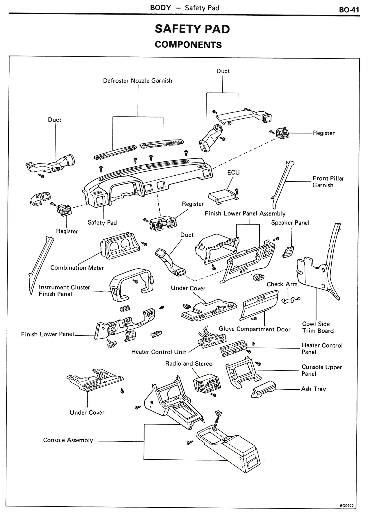Safety Pad Components — MK2 Supra Body, page 41