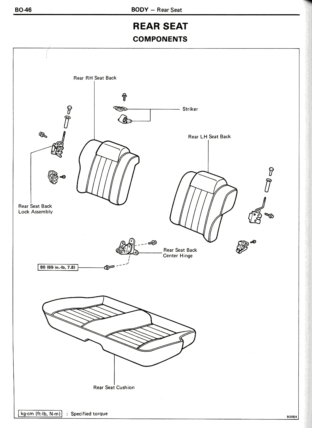 Rear Seat Components — MK2 Supra Body, page 46