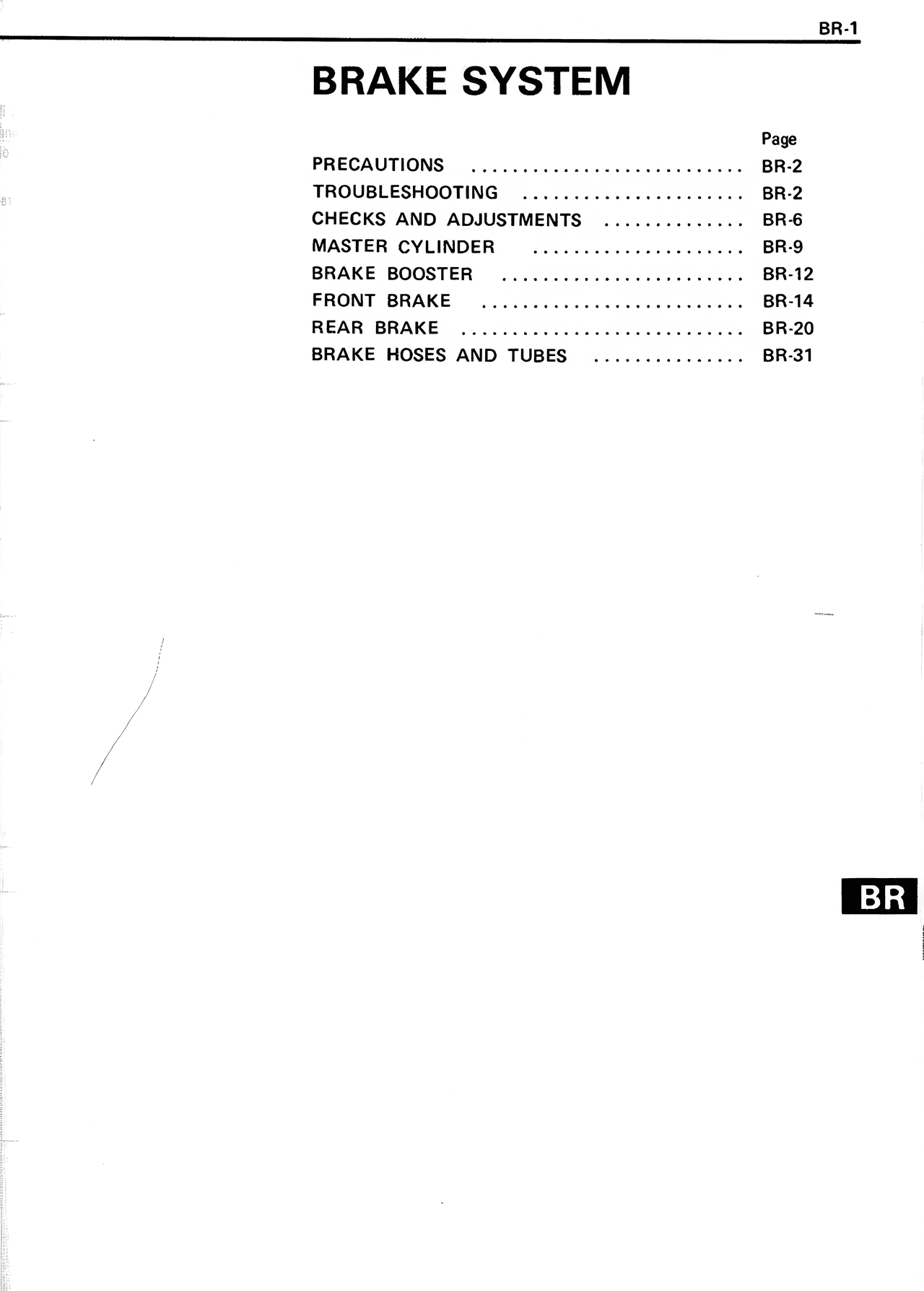 Brake System — MK2 Supra Brake System, page 1
