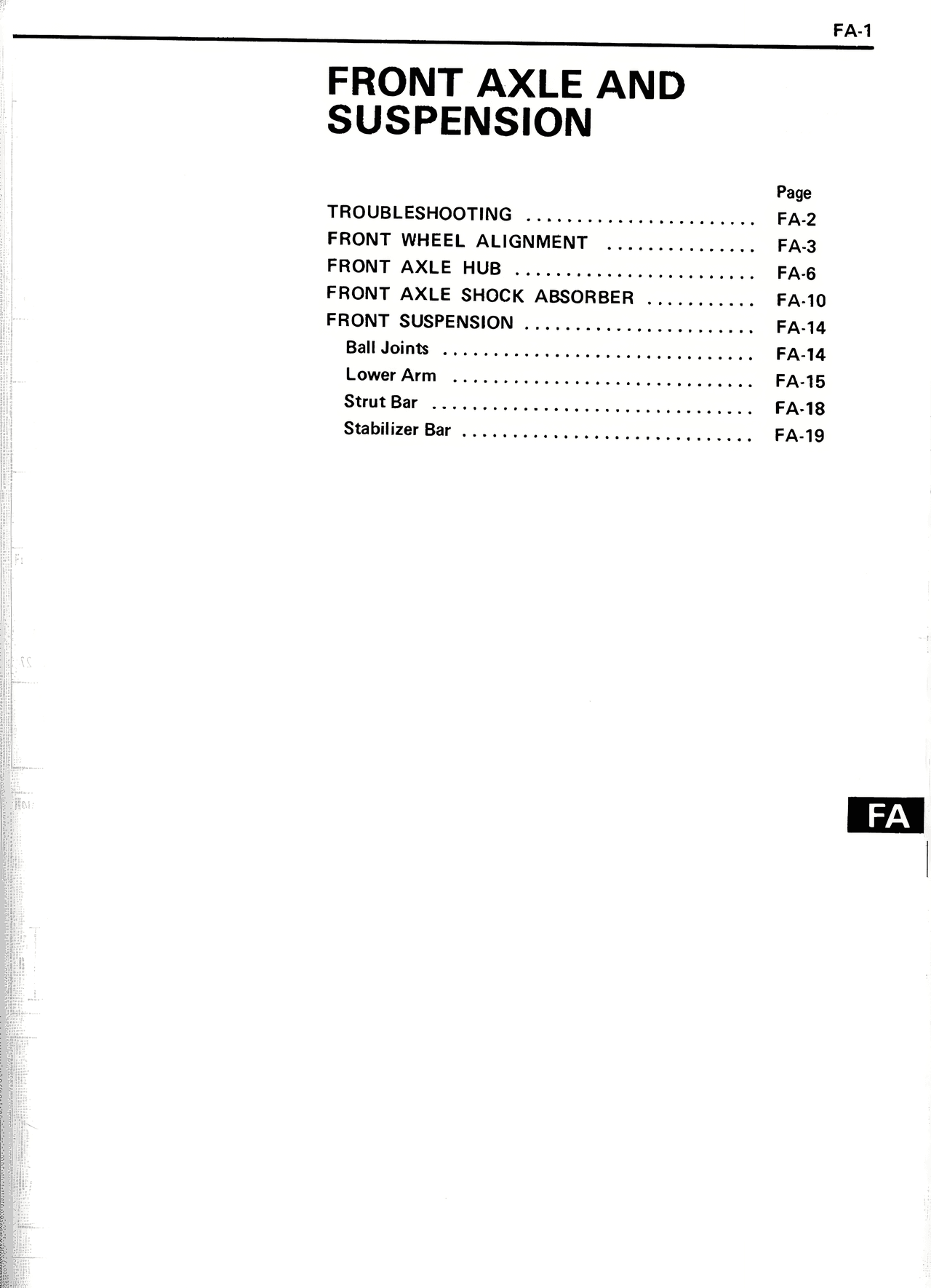 Front Axle And Suspension — MK2 Supra Front Axle And Suspension, page 1