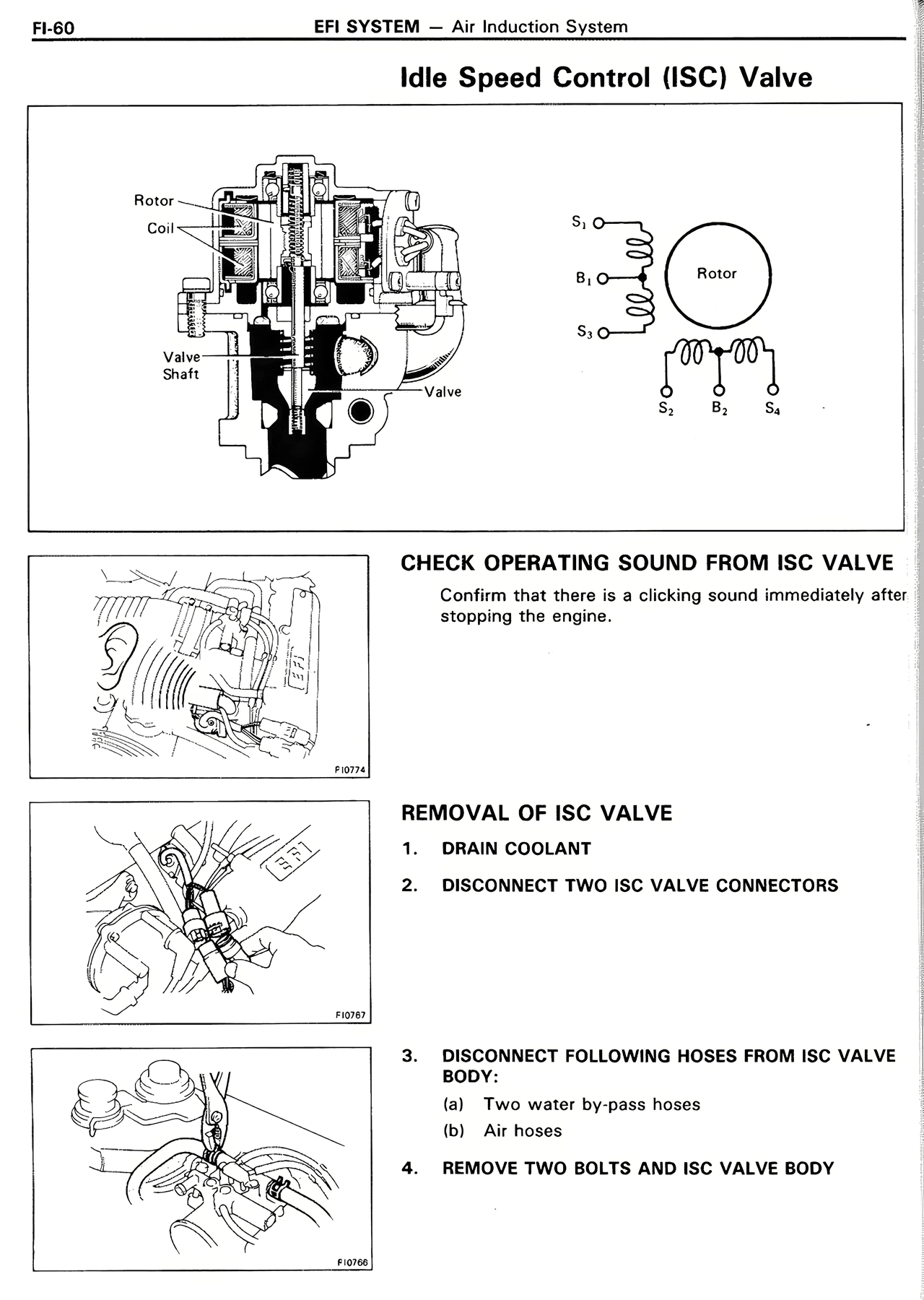 Idle Speed Control (ISC) Valve — MK2 Supra EFI System, page 60