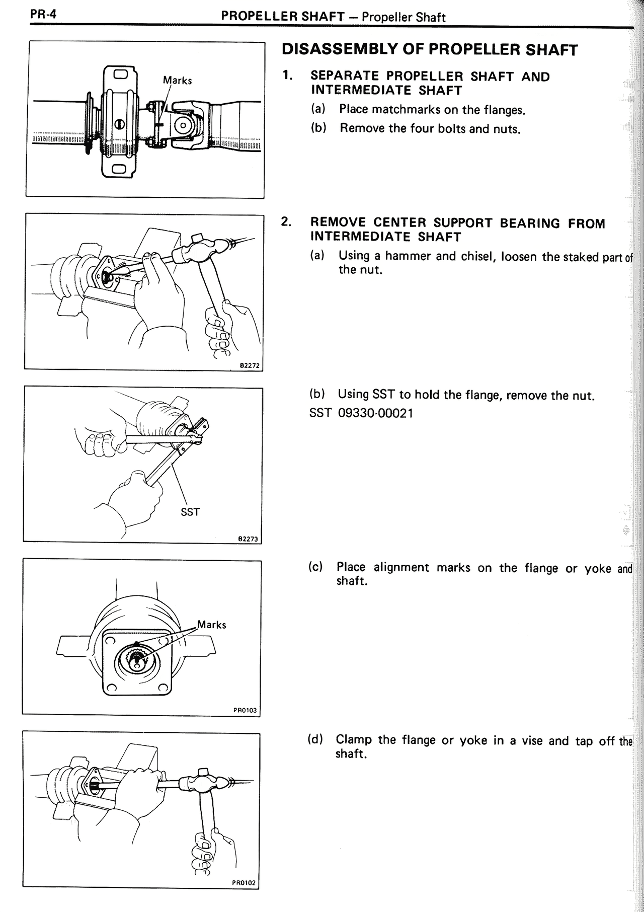 Disassembly of Propeller Shaft — MK2 Supra Propeller Shaft, page 4
