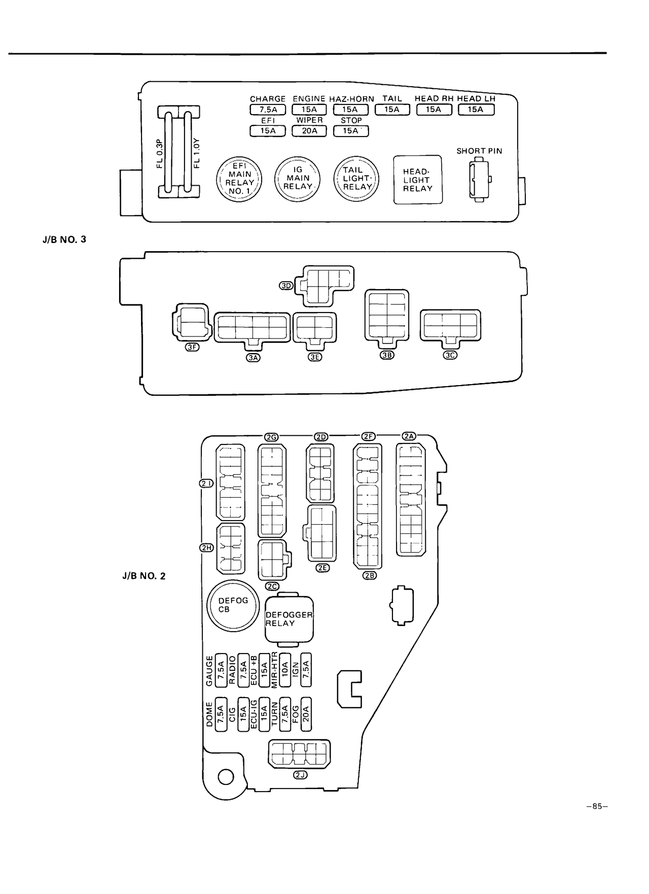 Junction Block Diagrams — MK2 Supra Relay Locations wiring diagram, page 2