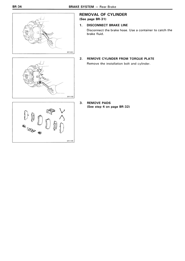 Removal of Cylinder — MK3 Supra Brake System, page 34
