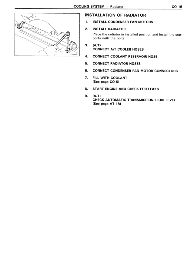 Installation of Radiator — MK3 Supra Cooling System, page 15