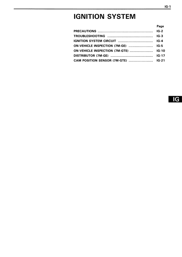 Ignition System — MK3 Supra Ignition System, page 1