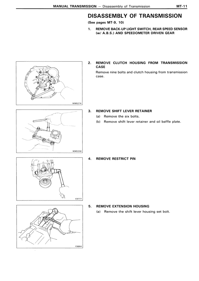 Disassembly of Transmission — MK3 Supra Manual Transmission, page 11