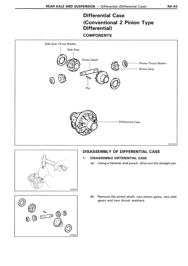 Differential Case (Conventional 2 Pinion Type Differential) — MK3 Supra Rear Axle & Suspension, page 43
