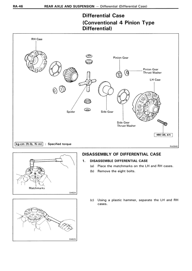 Differential Case (Conventional 4 Pinion Type Differential) — MK3 Supra Rear Axle & Suspension, page 46