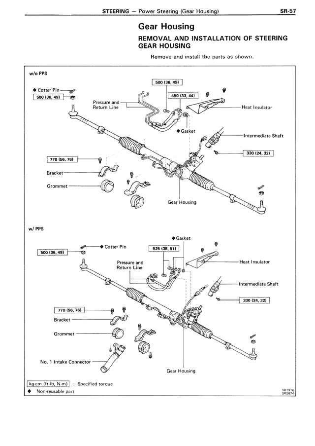 Gear Housing Removal and Installation of Steering Gear Housing — MK3 Supra Steering, page 57