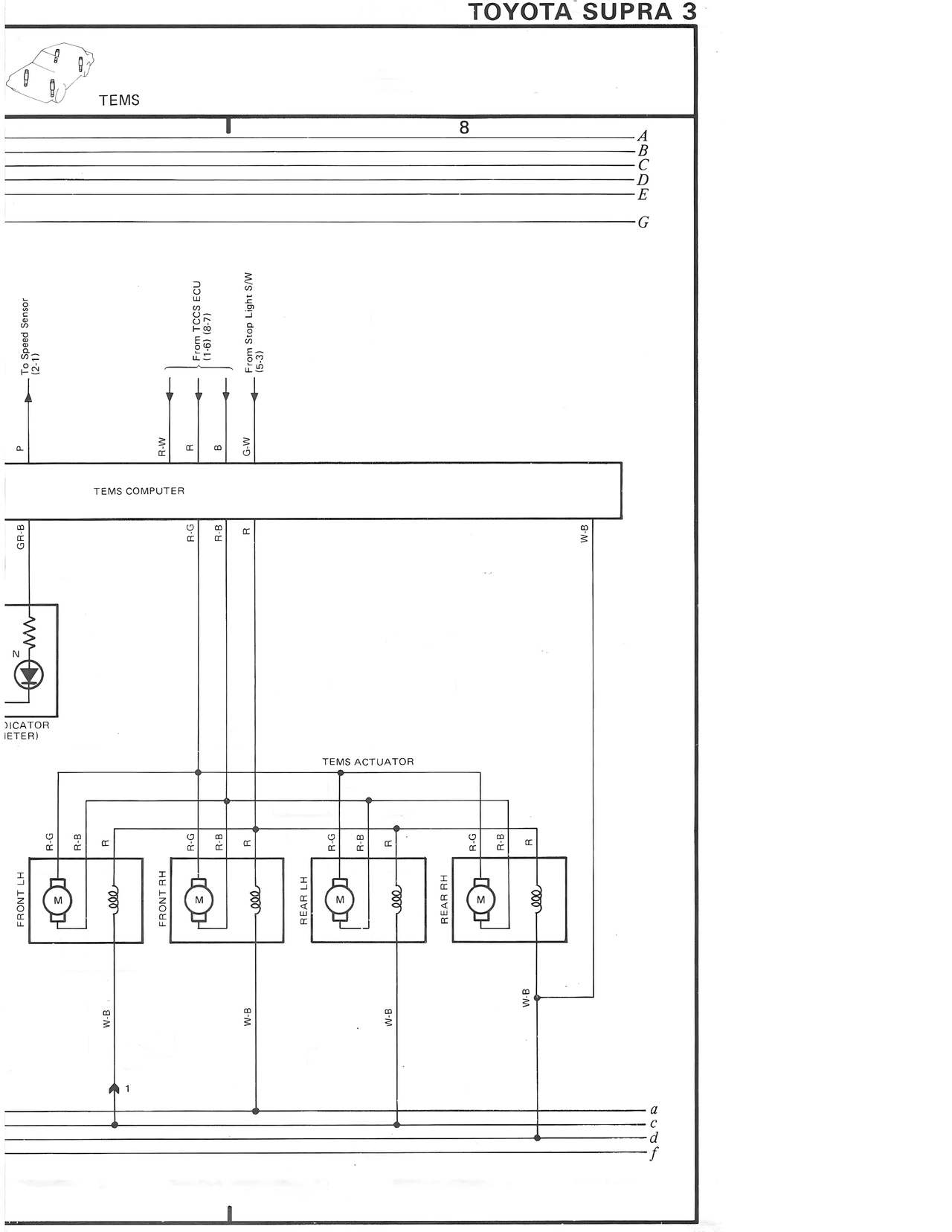 Toyota Supra 3 — MK3 Supra Overall Wiring Diagram wiring diagram, page 16