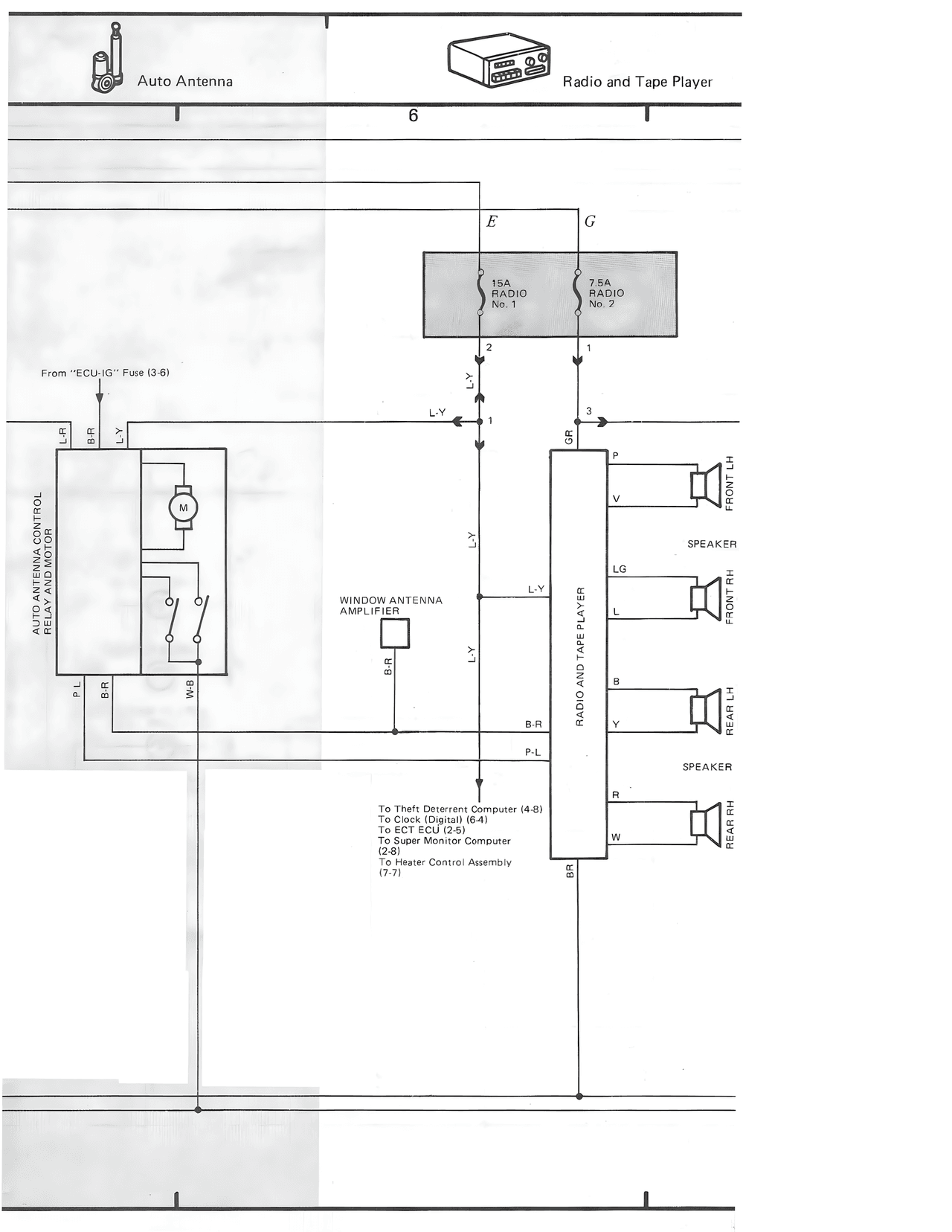 Auto Antenna Radio and Tape Player — MK3 Supra Overall Wiring Diagram wiring diagram, page 30