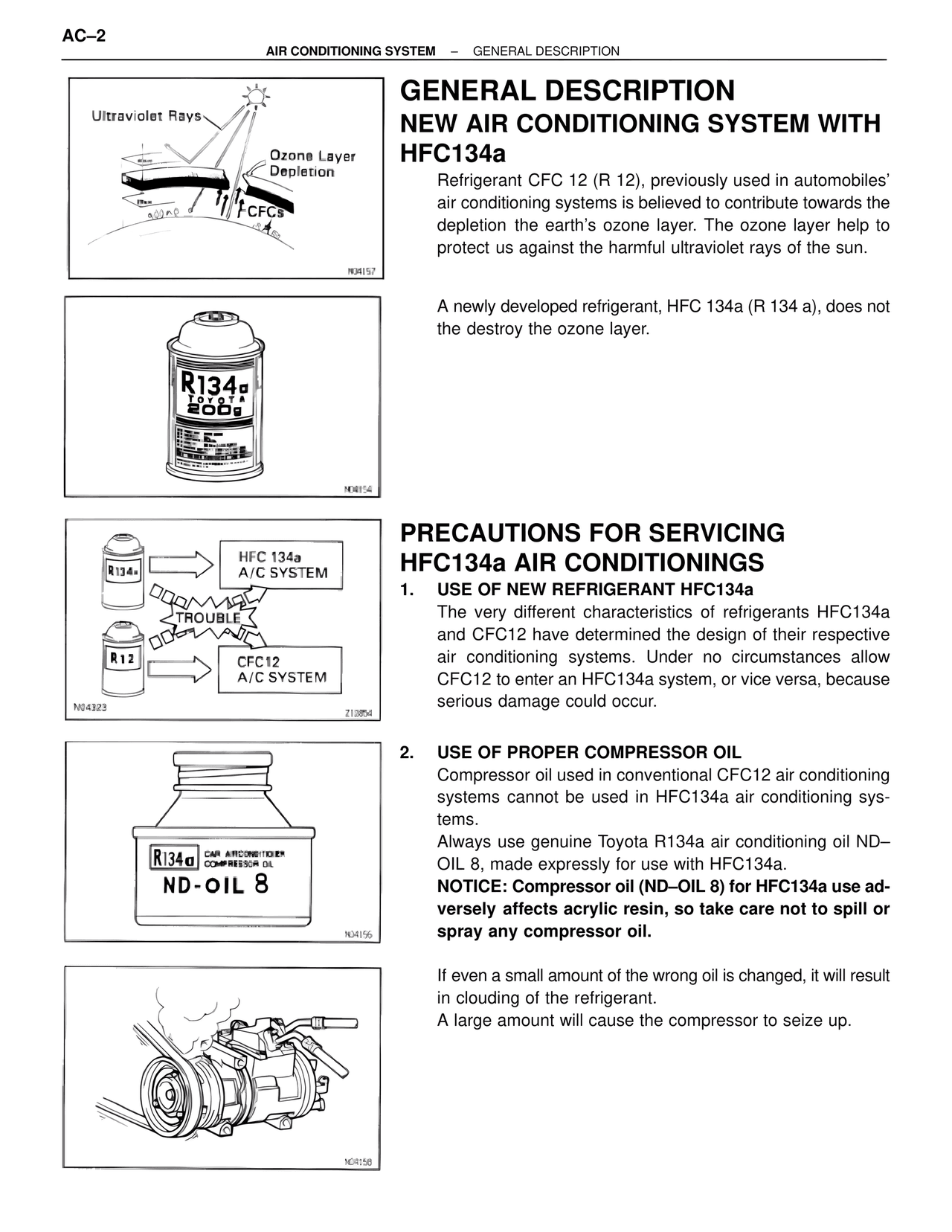General Description New Air Conditioning System with HFC134a — MK4 Supra Air Conditioning, page 2