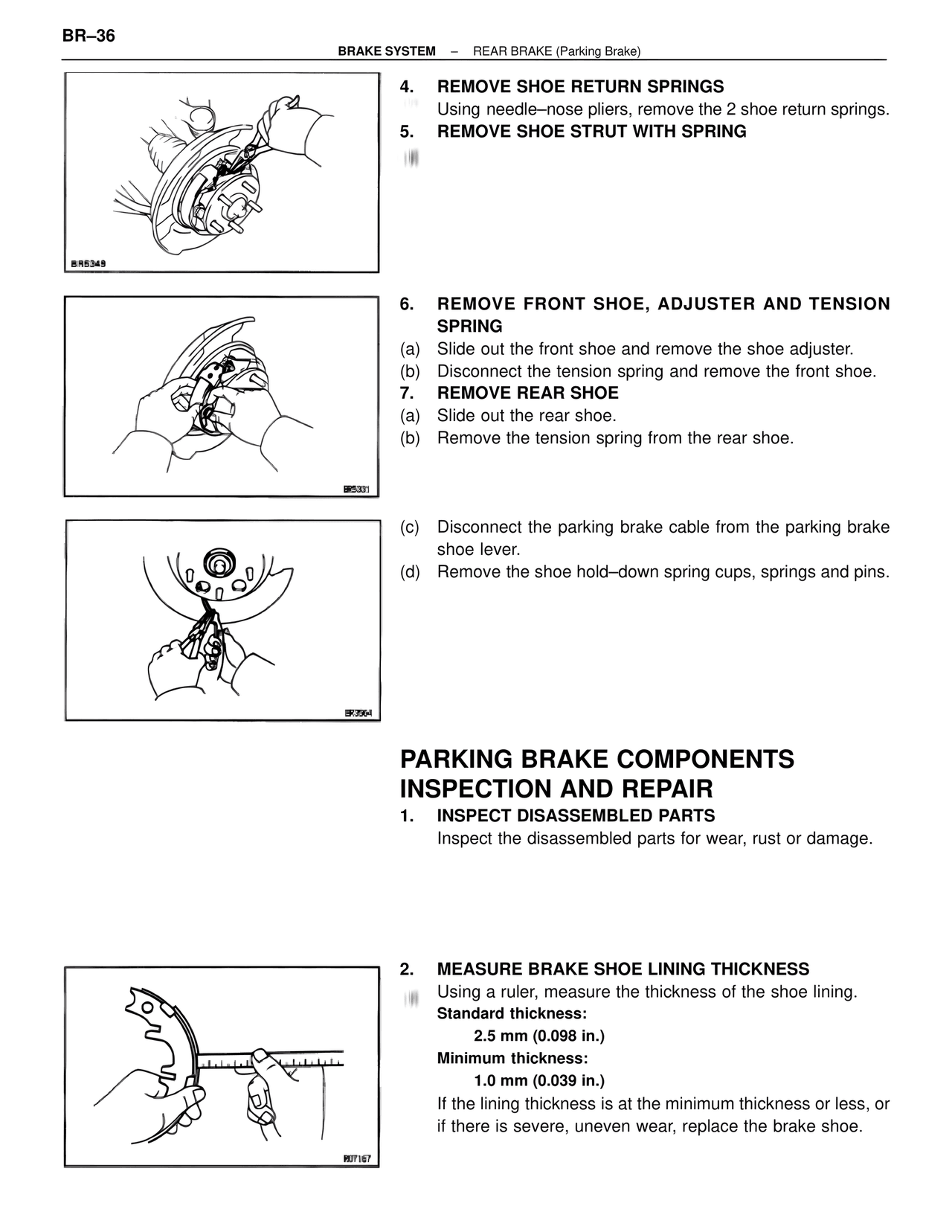 Parking Brake Components Inspection and Repair — MK4 Supra Brakes, ABS & TRAC Systems, page 36
