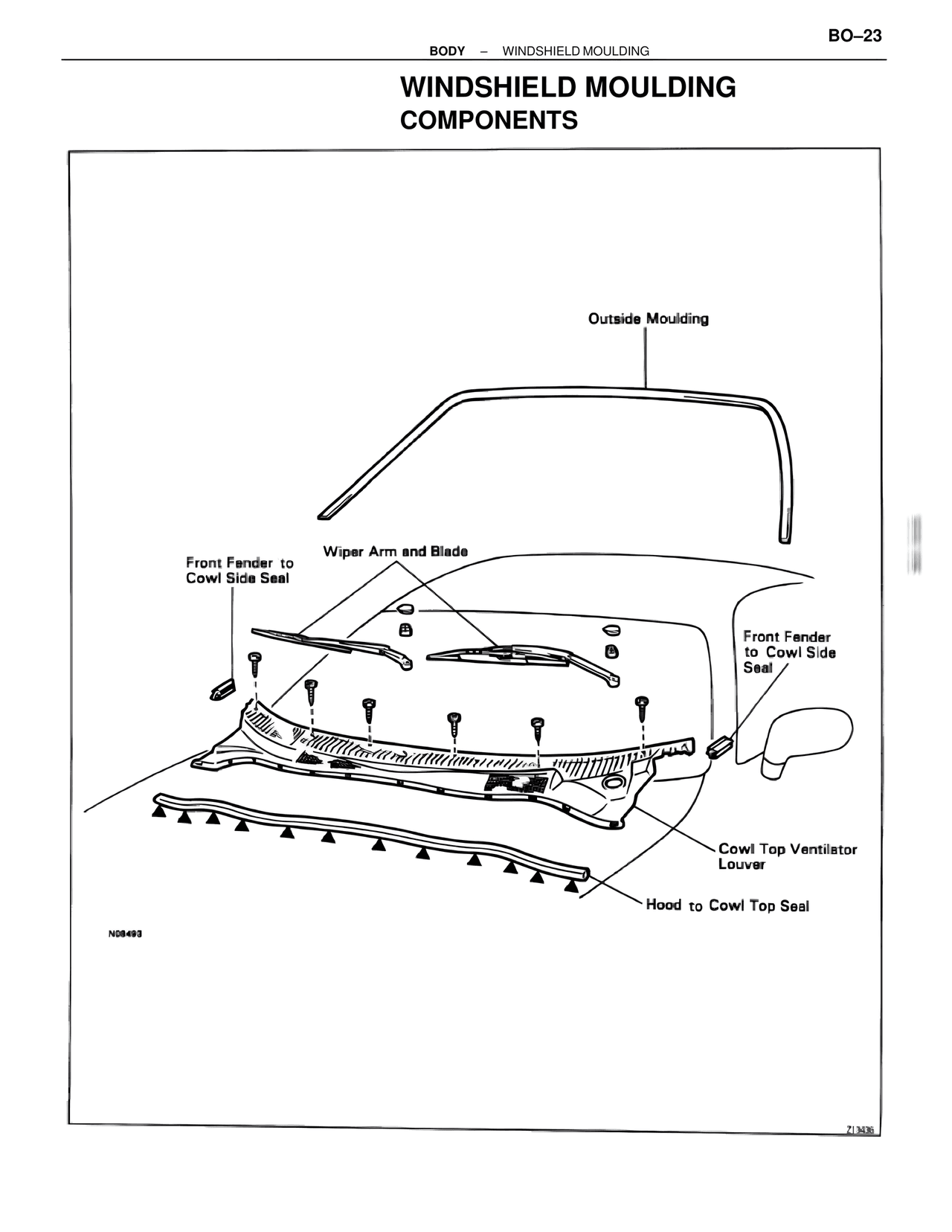 Windshield Moulding Components — MK4 Supra Body Mechanical, page 23