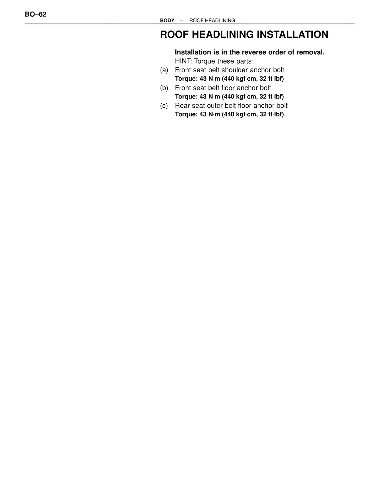 Roof Headlining Installation — MK4 Supra Body Mechanical, page 62