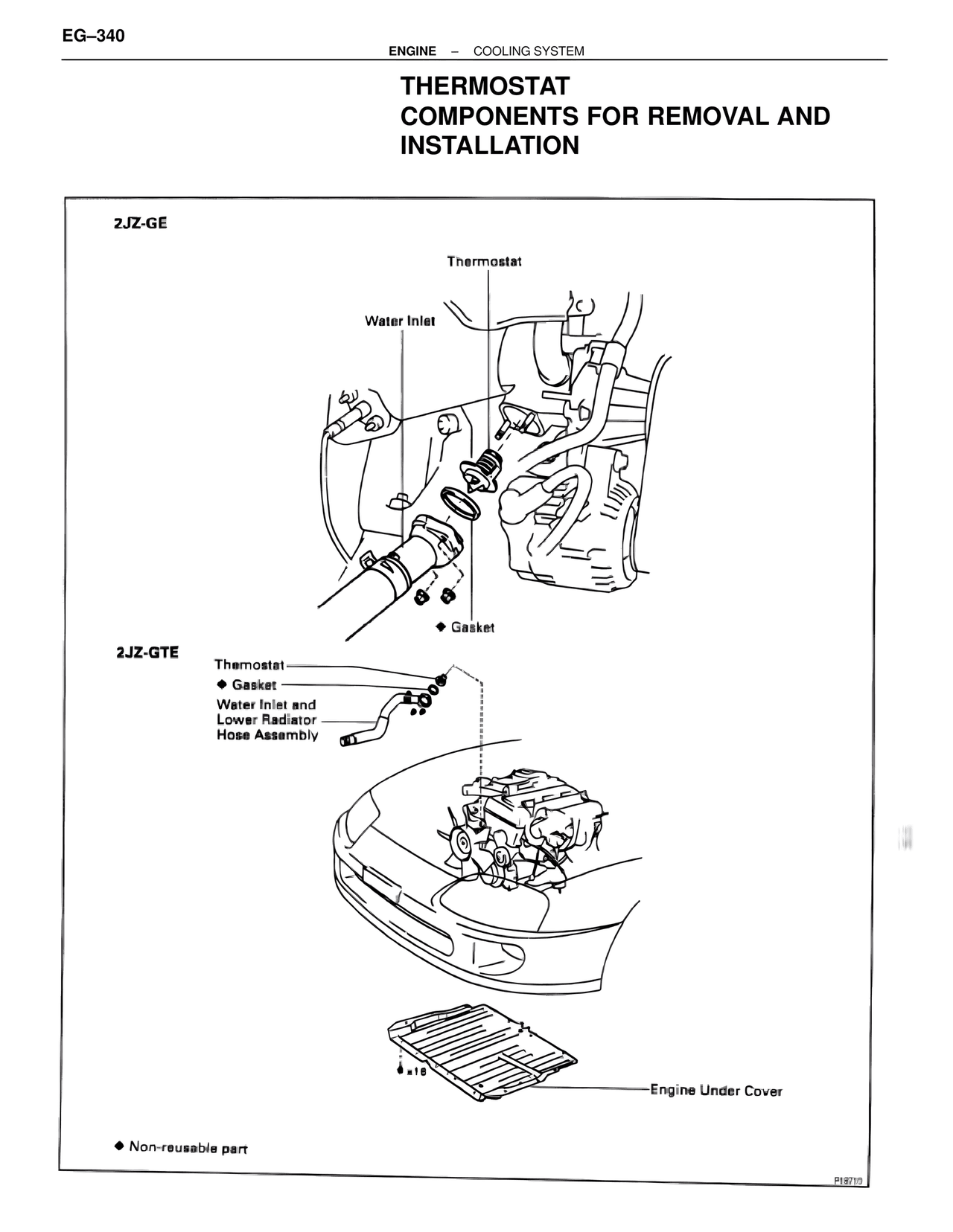Thermostat Components for Removal and Installation — MK4 Supra Cooling System, page 12