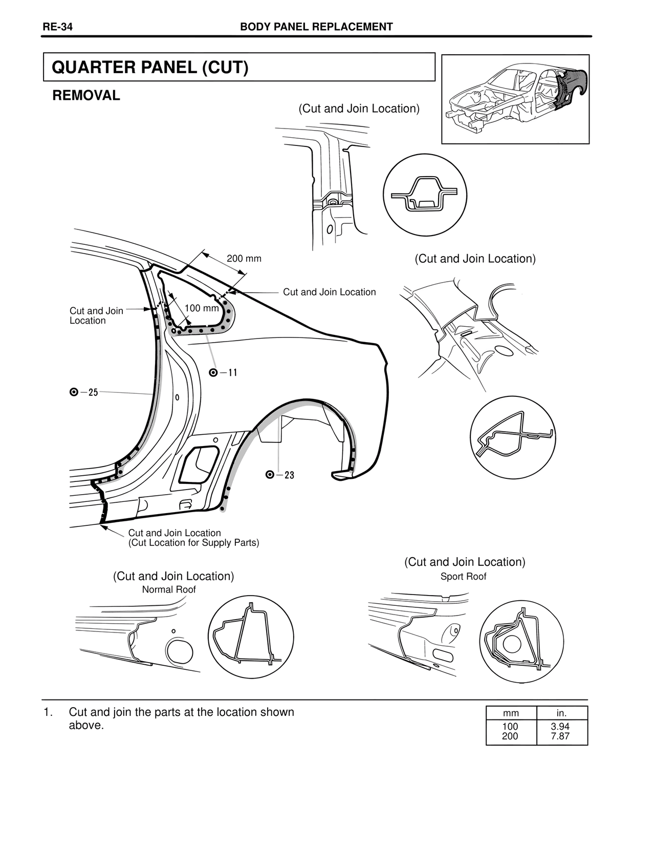 Quarter Panel (Cut) — MK4 Supra Collision Repair, page 57