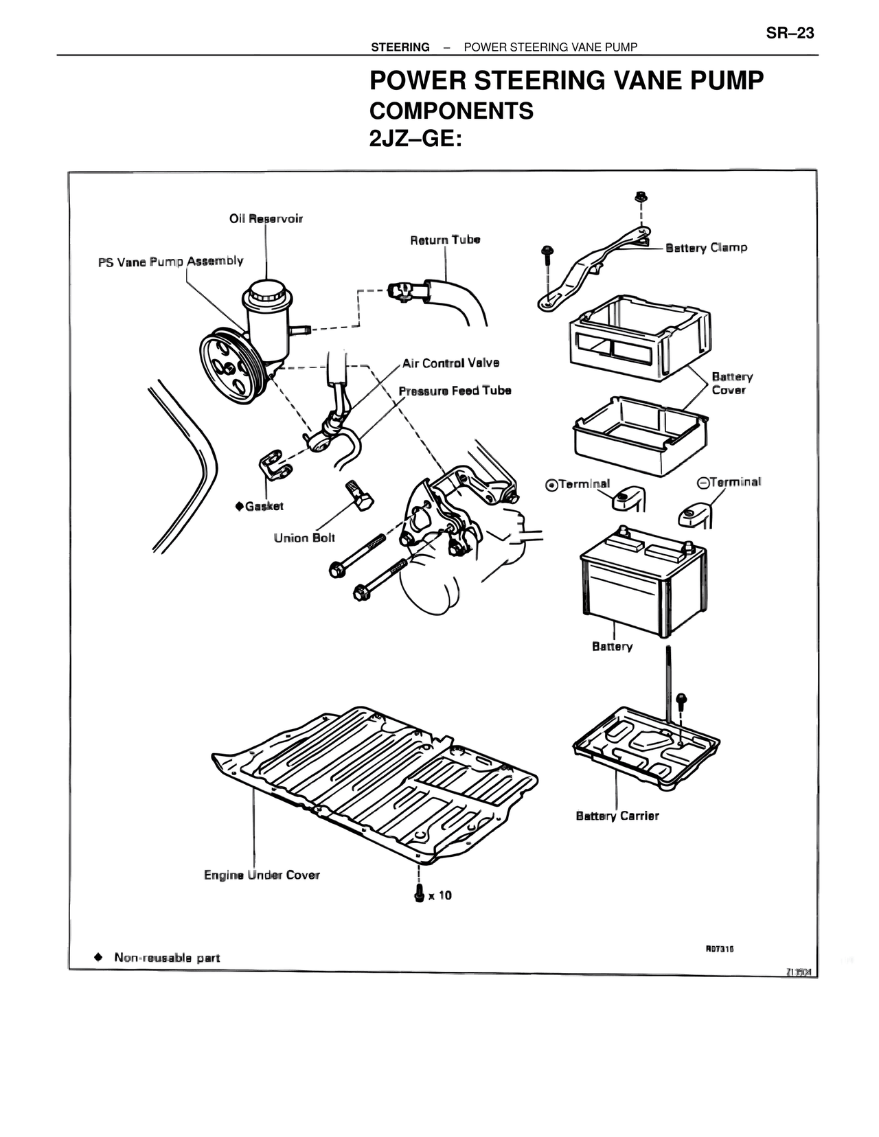 Power Steering Vane Pump Components 2JZ–GE: — MK4 Supra Steering, page 23
