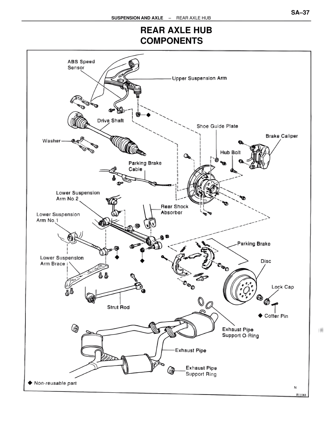 Rear Axle Hub Components — MK4 Supra Suspension & Axle, page 37