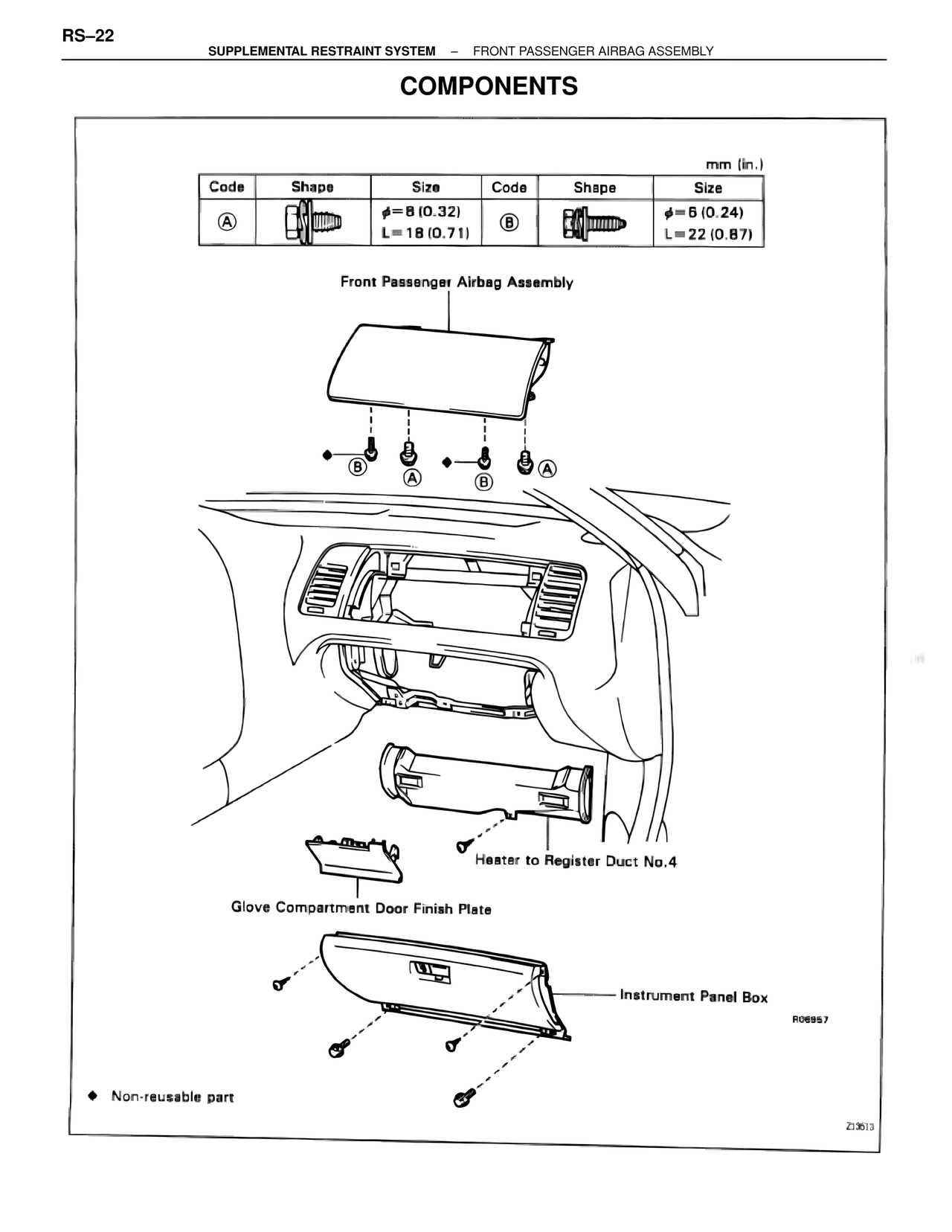 Components — MK4 Supra Supplemental Restraint System, page 22