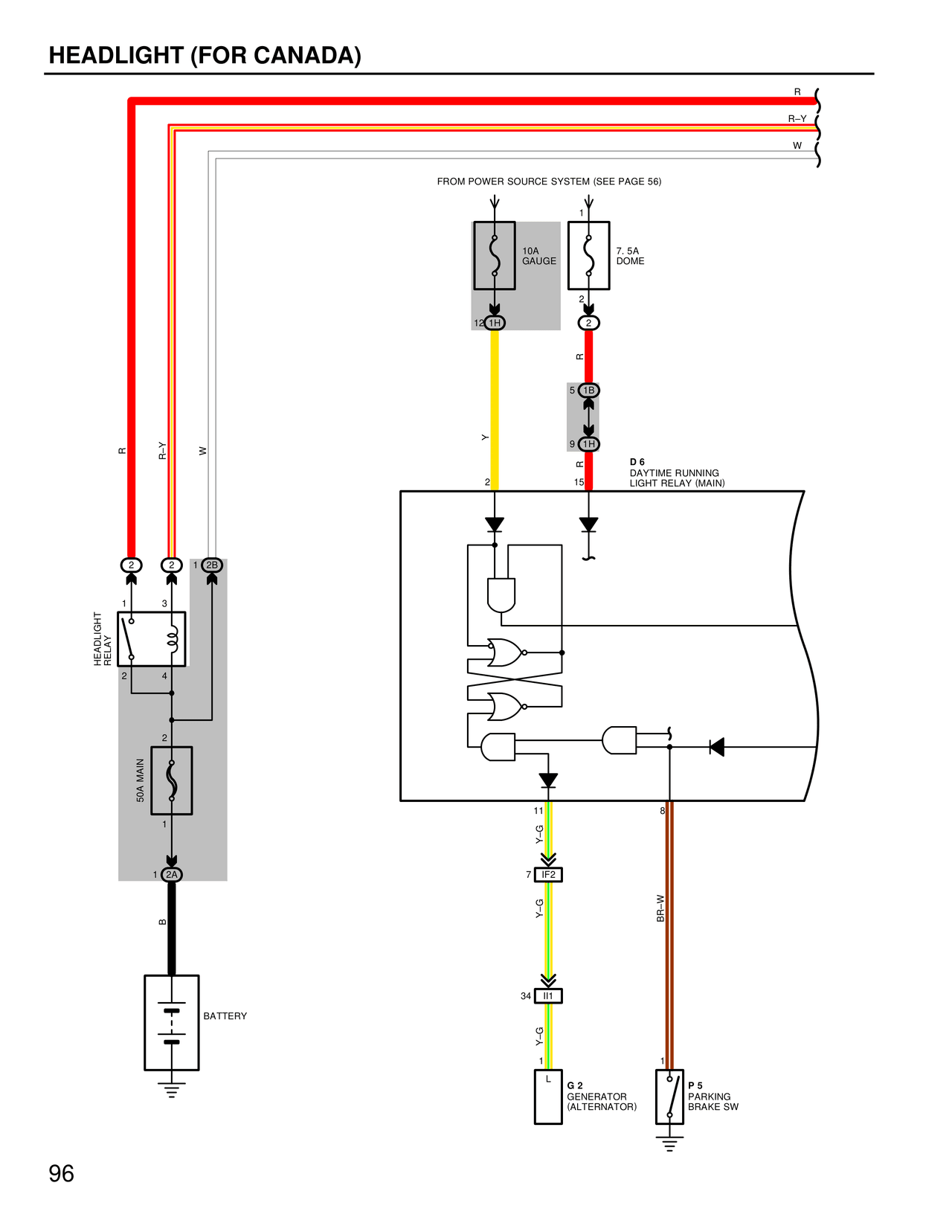 Headlights — MK4 Supra Headlights wiring diagram, page 3