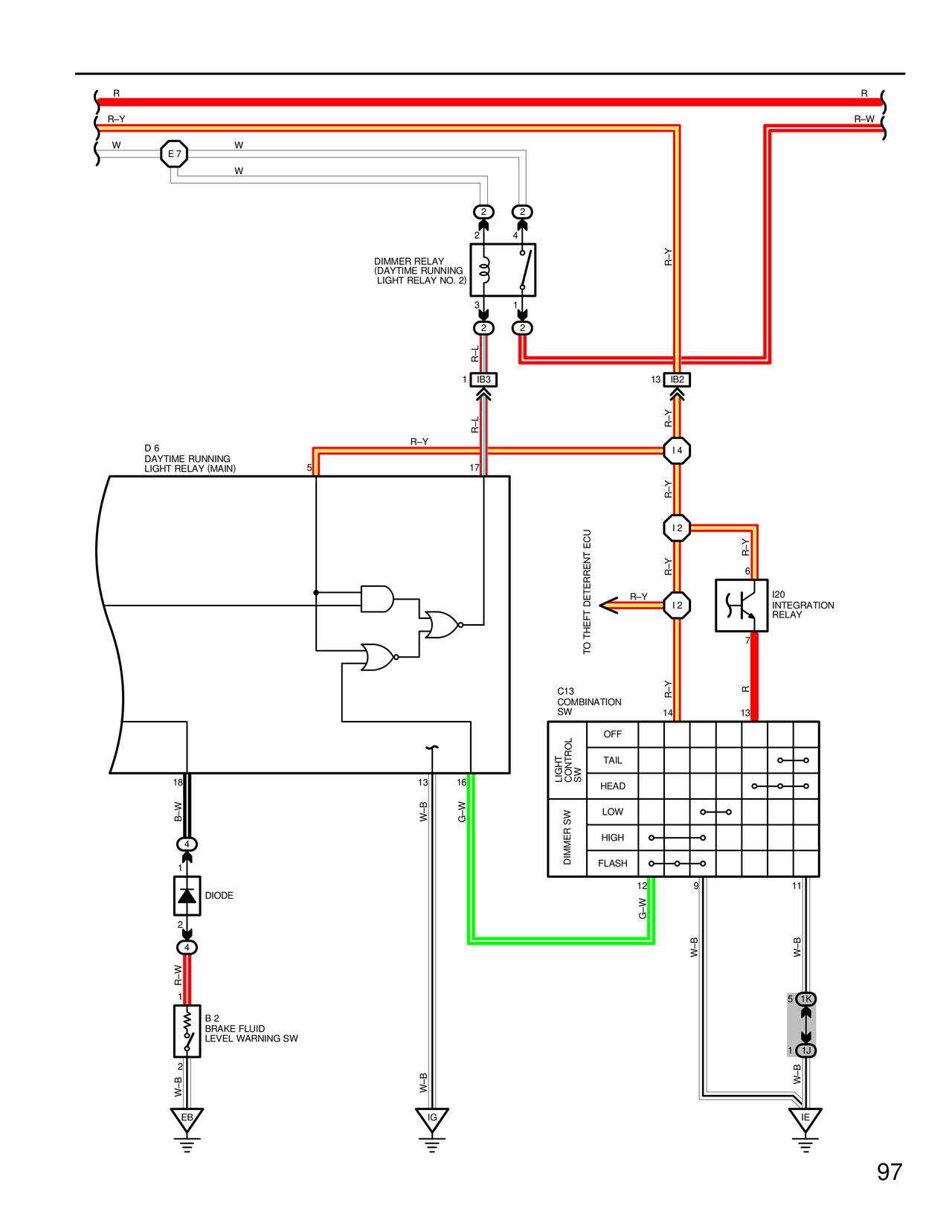 Daytime Running Light Circuit — MK4 Supra Headlights wiring diagram, page 4