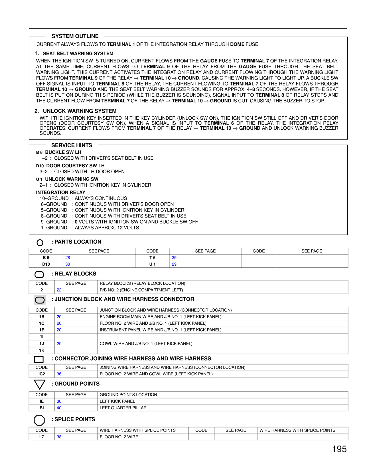 Seat Belt and Unlock Warning System — MK4 Supra Unlock and Seat Belt Warning wiring diagram, page 2