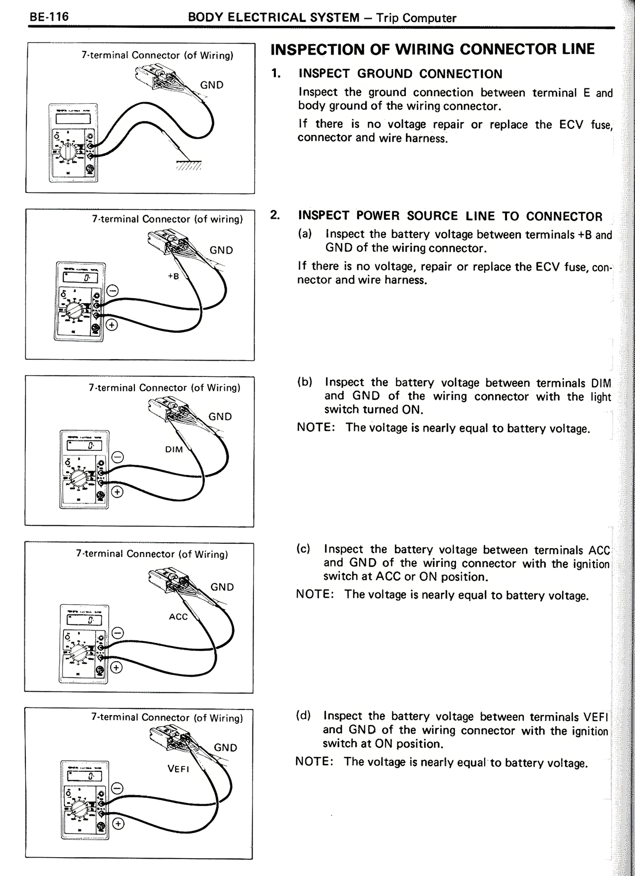 Body Electrical System page 116