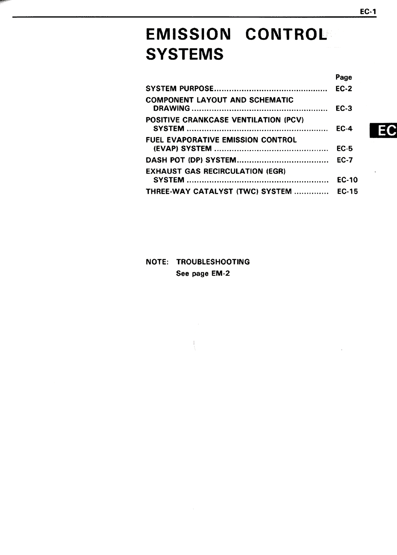 Emission Control Systems page 1
