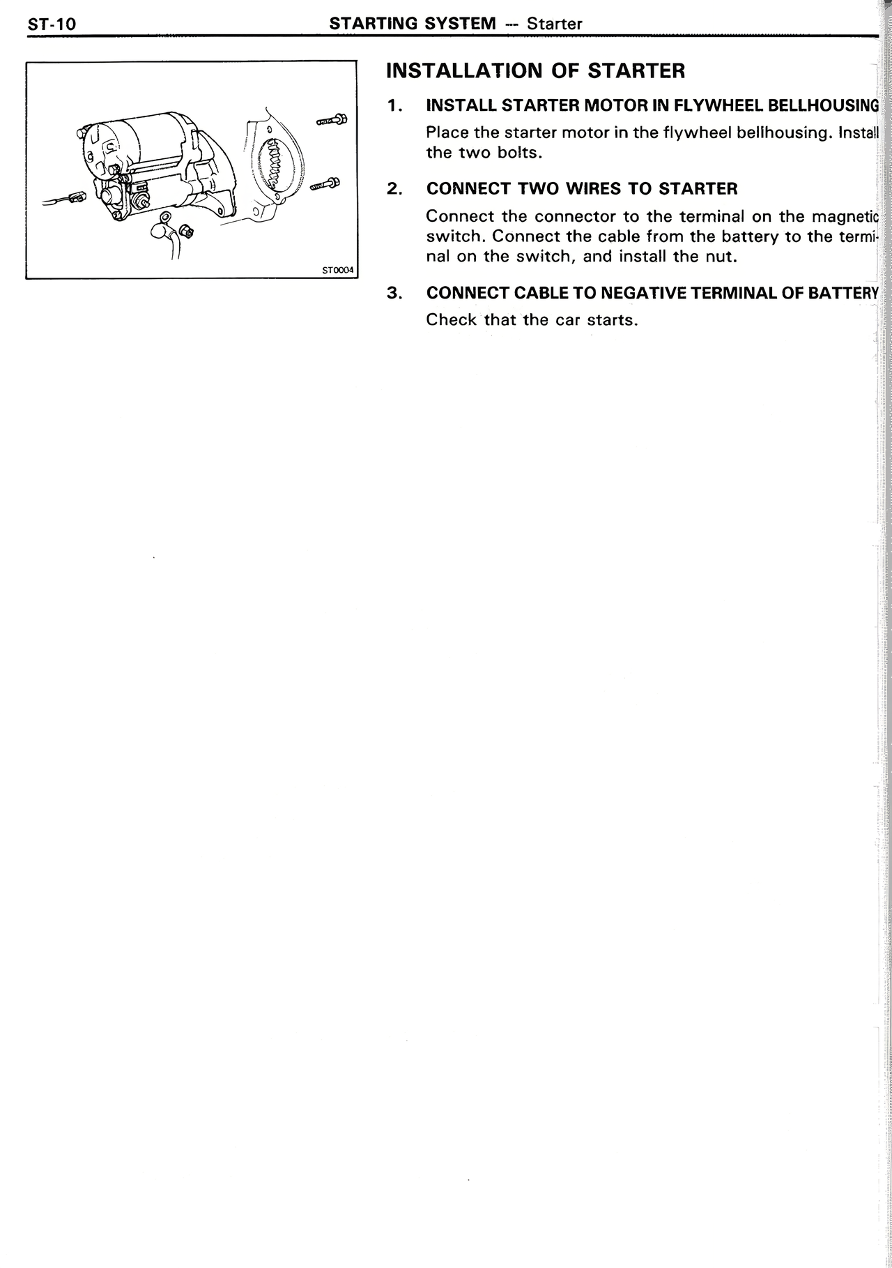 Starting System page 10