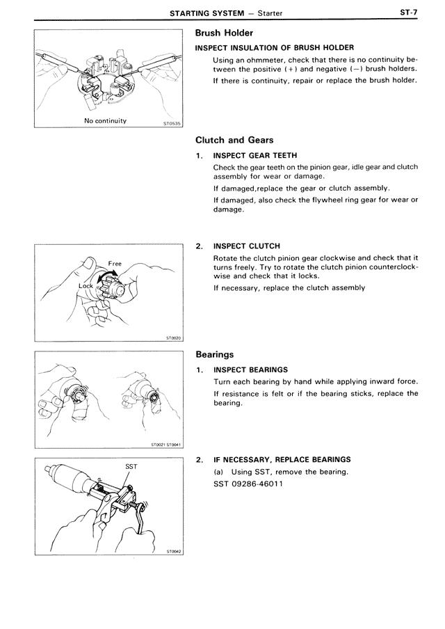 Starting System page 7