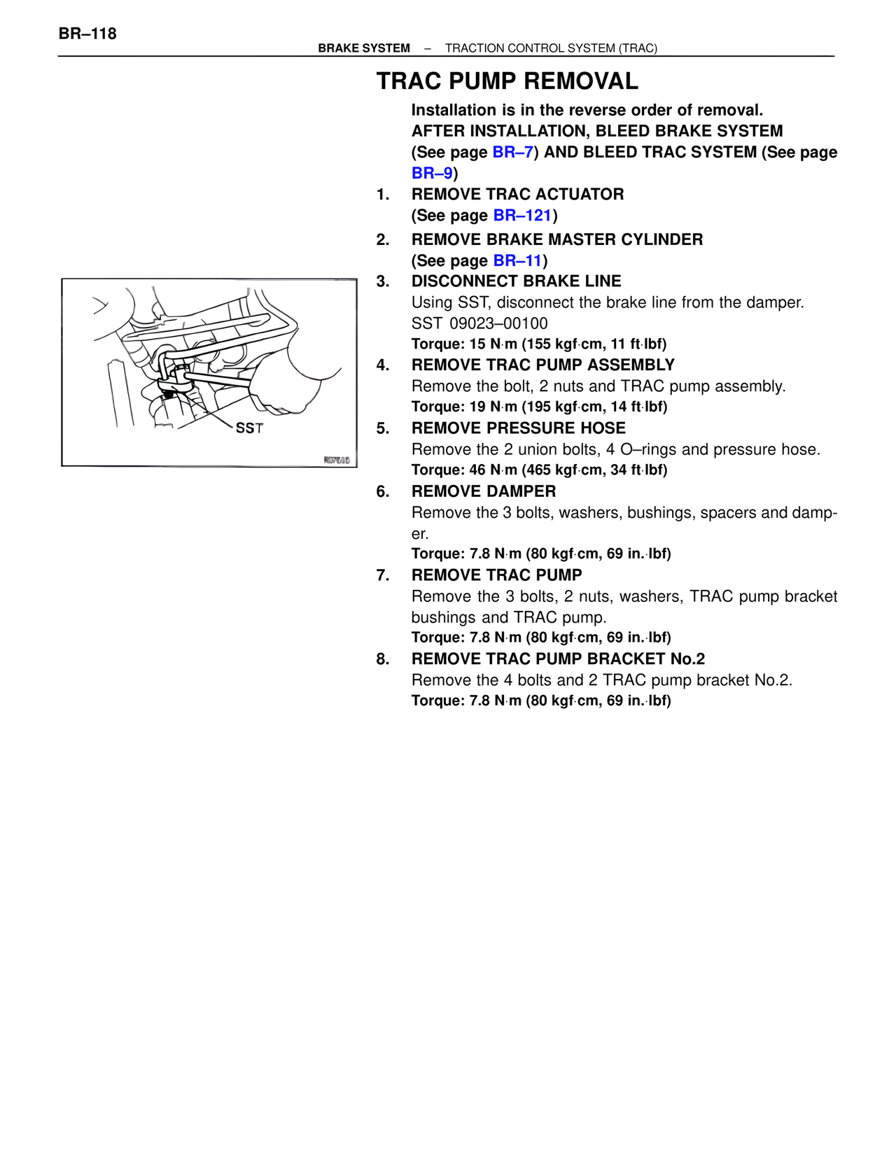 Brakes, ABS & TRAC Systems page 118