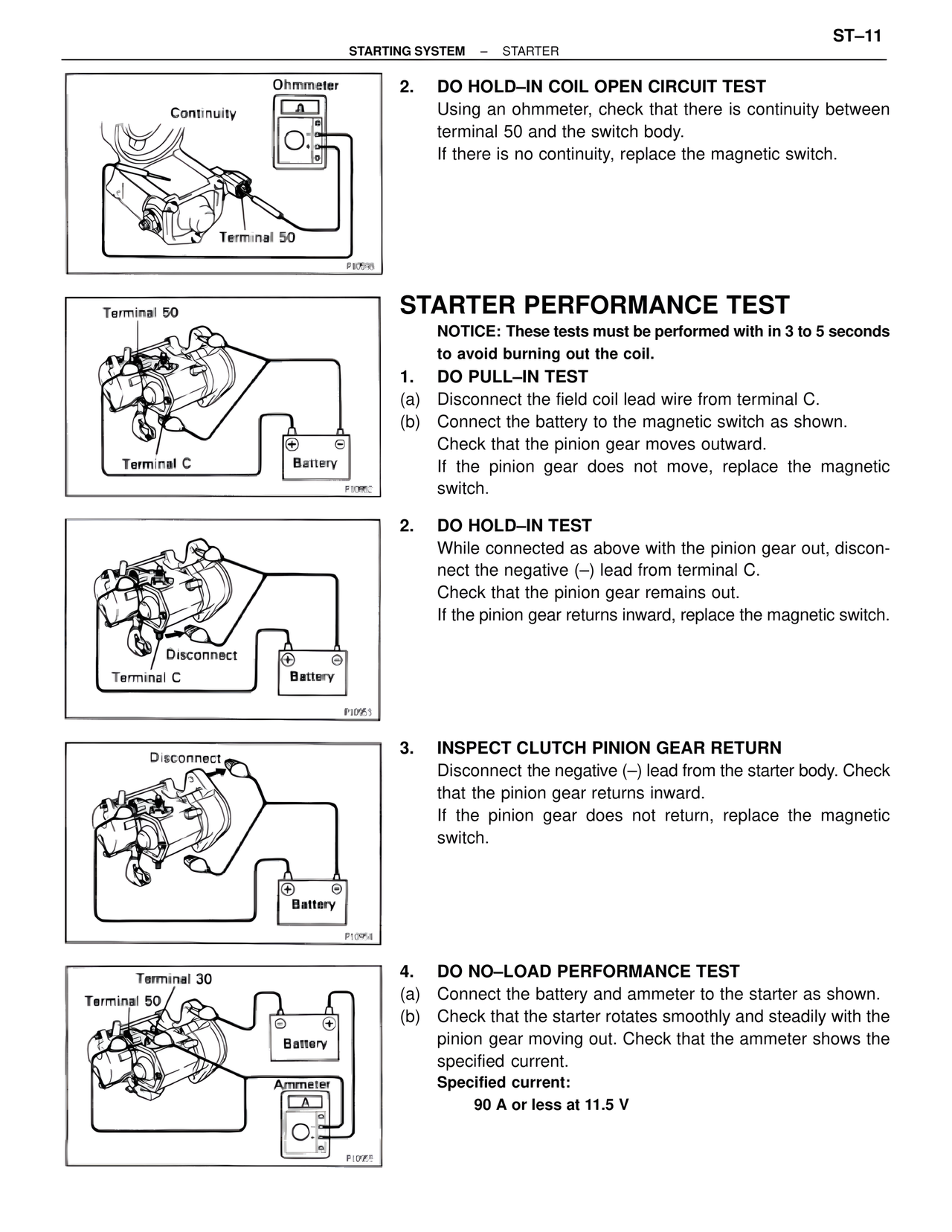 Starting System page 11